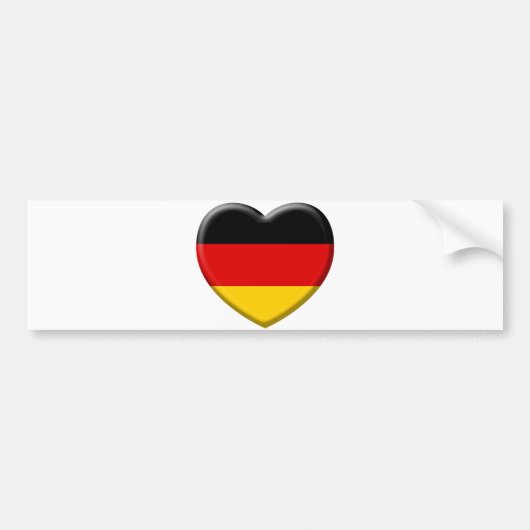 Als Duitse vlag hou ik van Duitsland Bumpersticker (Voorkant)