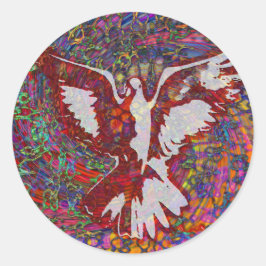 Als duiven huilen ronde sticker