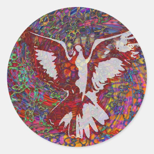 Als duiven huilen ronde sticker (Voorkant)