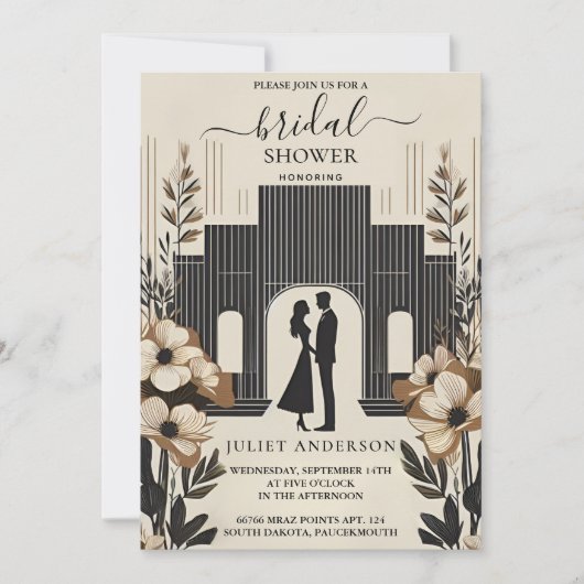 Als echt boeiend 70s 80s Courthouse Vrijgezellenfe Kaart (Voorkant)