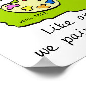 Als een artiest met een penseel poster (Hoek)