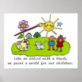 Als een artiest met een penseel poster (Voorkant)