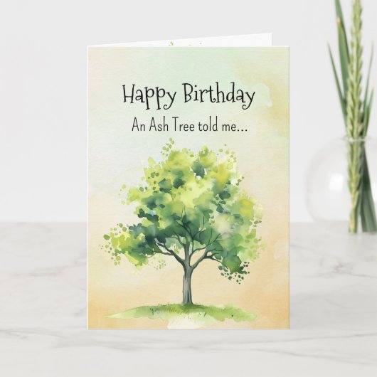 Als een Ash Tree Spirit Verjaardag Persoonlijkhede Kaart (Voorkant)