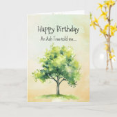 Als een Ash Tree Spirit Verjaardag Persoonlijkhede Kaart (Gele Bloem)