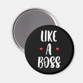 Als een baas | Harten Magneet (Voorkant / Achterkant)