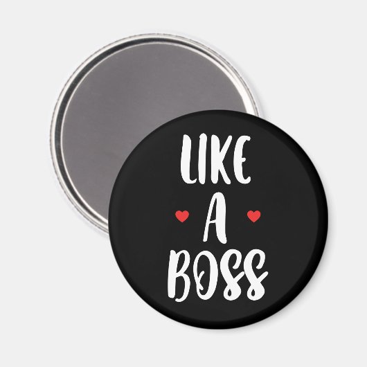 Als een baas | Harten Magneet (Voorkant / Achterkant)