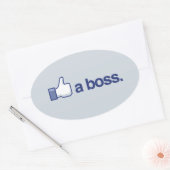 ALS EEN BAAS -.png Ovale Sticker (Envelop)