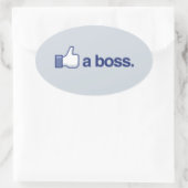 ALS EEN BAAS -.png Ovale Sticker (Tas)
