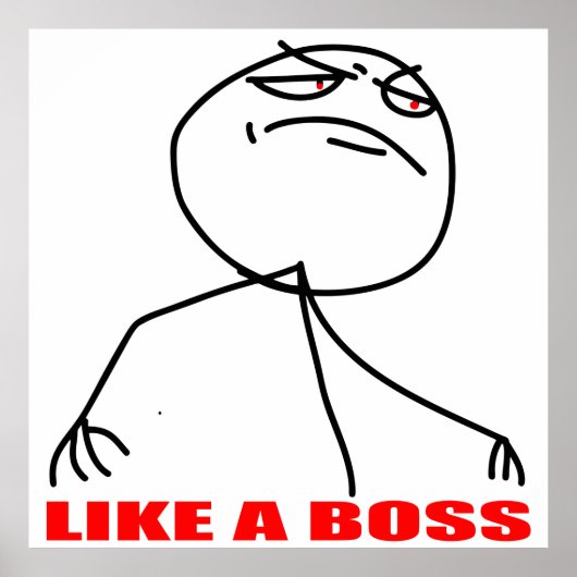 als een baas poster (Voorkant)