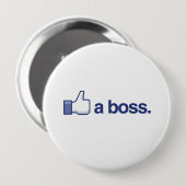 ALS EEN BAAS RONDE BUTTON 4,0 CM (Voorkant /achterkant)