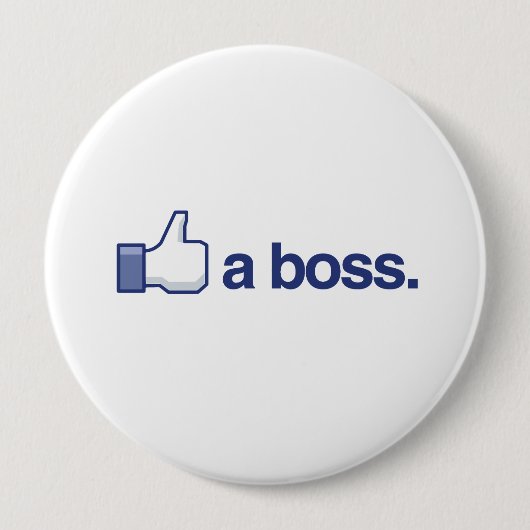 ALS EEN BAAS RONDE BUTTON 4,0 CM (Voorkant)