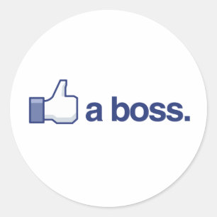 ALS EEN BAAS RONDE STICKER
