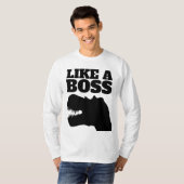 ALS EEN BAAS T-REX dinosaurus T-SHIRTS (Voorkant volledig)