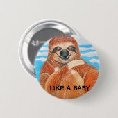 ALS EEN BABY RONDE BUTTON 5,7 CM (Voorkant /achterkant)