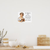 Als een boek goed geschreven is, . Jane Austen Poster (Keuken)