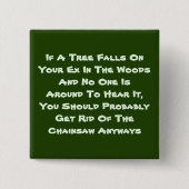 Als een boom Herfsten vierkante Button (Voorkant)