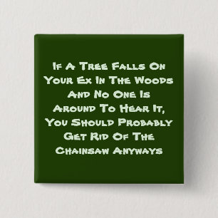 Als een boom Herfsten vierkante Button