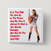 Als een boom op je ex vierkante Button Herfsten (Voorkant)