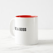 Als een Boss Funny Schattige Trendy Quote Two-Tone Tweekleurige Koffiemok (Voorkant links)