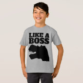 ALS EEN BOSS T-REX DINOSAURUS kinder T-SHIRTS (Voorkant volledig)