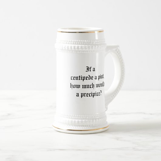 Als een centipede een punt heeft, bierpul (Voorkant rechts)