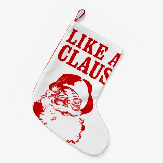 "ALS EEN CLAUS" kerststop Kleine Kerstsok (Voorkant (Hangend))