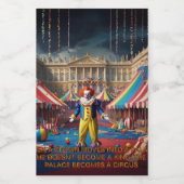 Als een clown een paleis binnengaat voedselcontainer etiket (Enkel label)