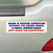 Als een corrupte regering corruptie vecht. bumpersticker (Op auto)