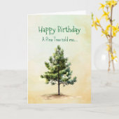 Als een dennenboom Geest Verjaardag Persoonlijkhed Kaart (Gele Bloem)