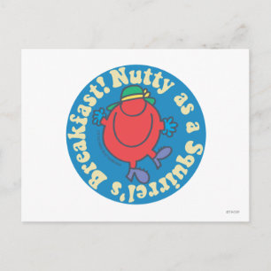 Als een eekhoorn ontbijt. briefkaart