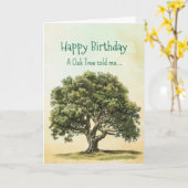 Als een eikenboom Spirit Verjaardag Persoonlijkhed Kaart (Gele Bloem)