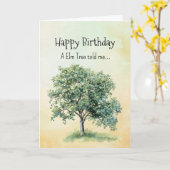 Als een Elm Tree Spirit Verjaardag Persoonlijkhede Kaart (Gele Bloem)