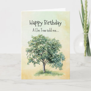 Als een Elm Tree Spirit Verjaardag Persoonlijkhede Kaart