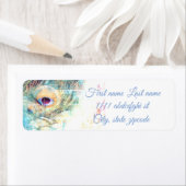  als een etiket met het retouradres van een pauw (Insitu)