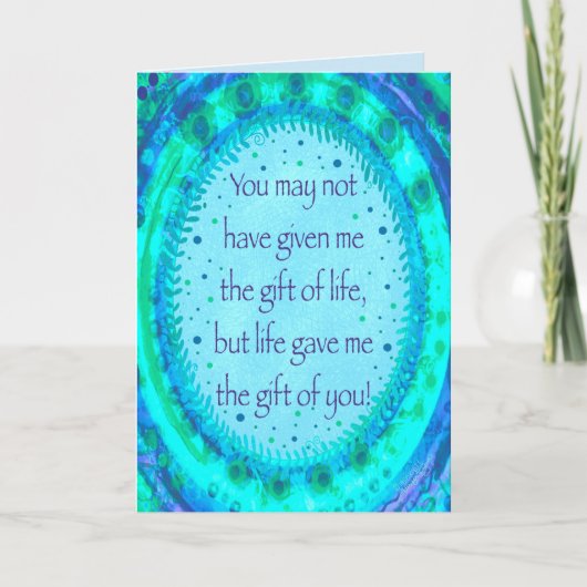 Als een Father Stepdad Modern Inspirivity Kaart (Voorkant)