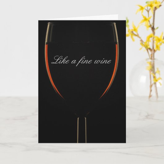 Als een fijne wijn kaart (Gele Bloem)