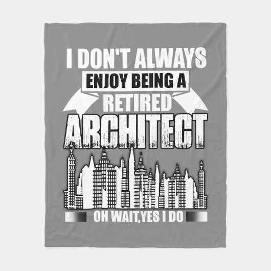 Als een gepensioneerde architect Fleece Deken Flee (Voorkant)