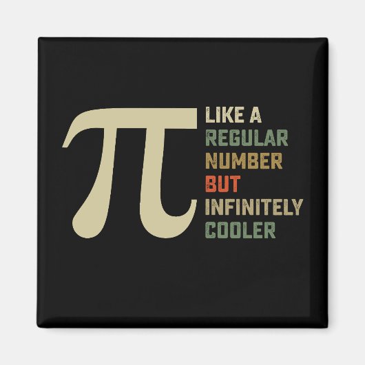 Als een gewoon getal maar oneindig koeler Pi-dag Magneet (Voorkant)