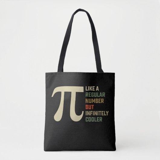 Als een gewoon getal maar oneindig koeler Pi-dag Tote Bag (Voorkant)