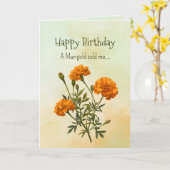 Als een goudsbloem, je verjaardagspersoonlijkheden kaart (Gele Bloem)