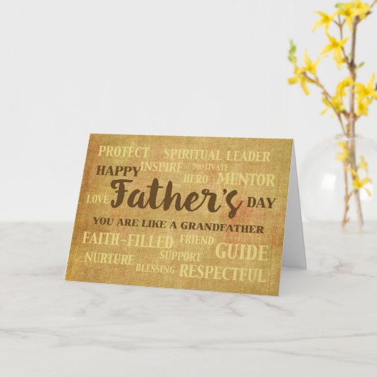 Als een grootvader religieuze vaders dag kwaliteit kaart (Gele Bloem)