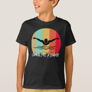 Als een haai komen - Snel zwemmen T-shirt
