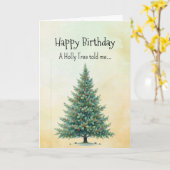 Als een Holly Tree Spirit Verjaardag Persoonlijkhe Kaart (Gele Bloem)