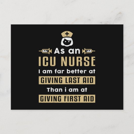 Als een IC-verpleegkundige geneeskunde Emergency A Briefkaart (Voorkant)