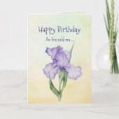 Als een iris, je verjaardagspersoonlijkheden kaart (Voorkant)