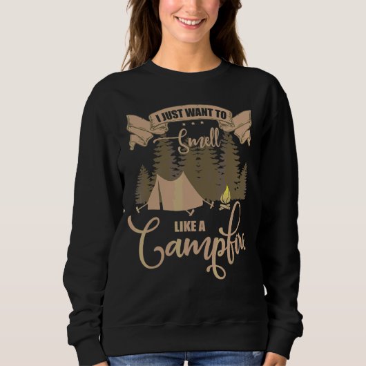 Als een kampvuur camping grafisch ontwerp trui (Voorkant)