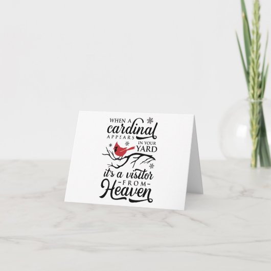 Als een kardinaal in je tuin is PERSOONLIJKE kaart (Voorkant)