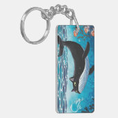 als een kat in de oceaan kan blijven XD Sleutelhanger (Voorkant Links)