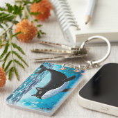 als een kat in de oceaan kan blijven XD Sleutelhanger (Voorkant Rechts)