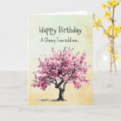 Als een Kersenboom Spirit Verjaardag Persoonlijkhe Kaart (Gele Bloem)